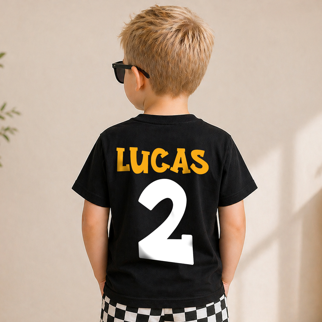 Custom Construction Truck Birthday Boy Shirt 2, Digging It — product view 6