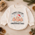 Christmas Cookie Romper, Farm Fresh Christmas Tree Cookies Romper, Baby Holiday Romper, Toddler Xmas Outfit, Cute Baking Gift — product view 1