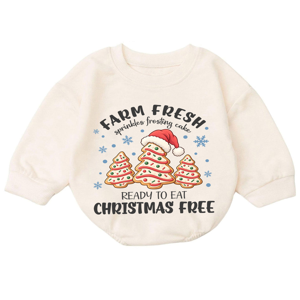 Christmas Cookie Romper, Farm Fresh Christmas Tree Cookies Romper, Baby Holiday Romper, Toddler Xmas Outfit, Cute Baking Gift — product view 7