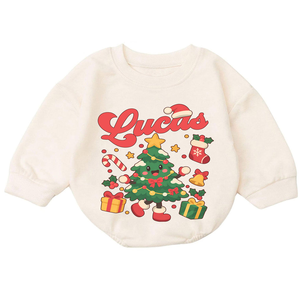 Christmas Tree Romper, Baby Holiday Romper, Toddler Christmas Outfit, Xmas Gift for Baby — product view 7