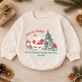 Santa Baby Put a Present Under the Tree Romper, Baby 1st Christmas Outfit, 1st Birthday Holiday Romper, Cute Christmas Keepsake Gift — product view 1