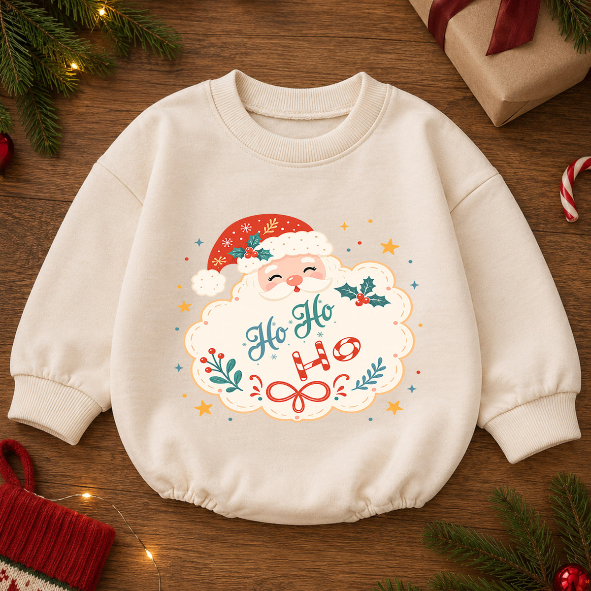 Sorry Santa I Drank the Milk Baby Romper, Cookies Milk Santa Christmas Romper, Toddler Holiday Outfit, Funny Xmas Gift — product view 2