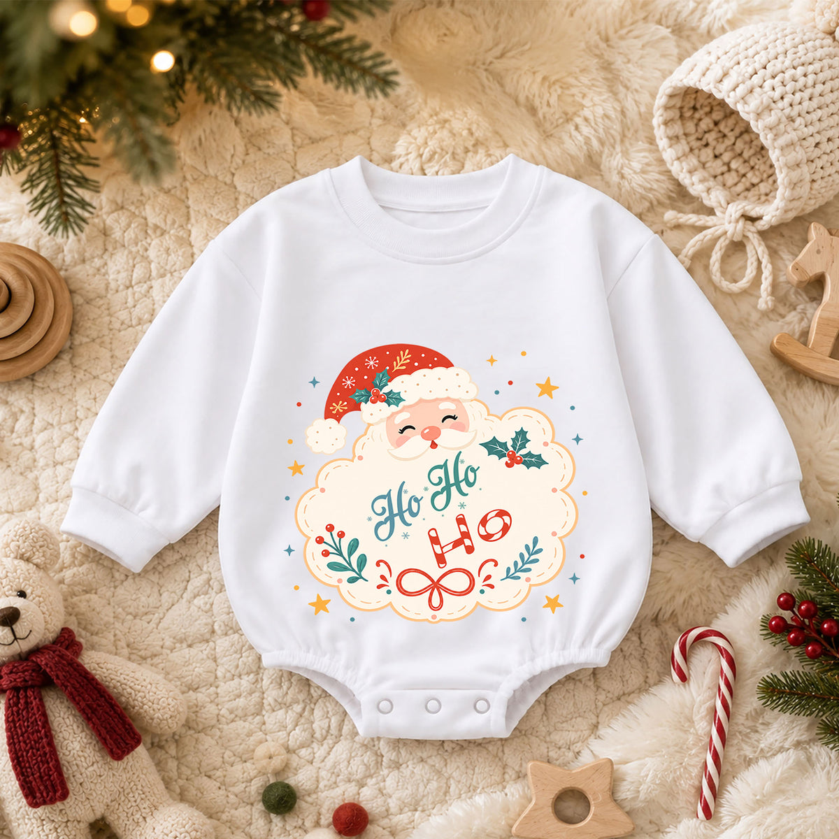 Sorry Santa I Drank the Milk Baby Romper, Cookies Milk Santa Christmas Romper, Toddler Holiday Outfit, Funny Xmas Gift — product view 3