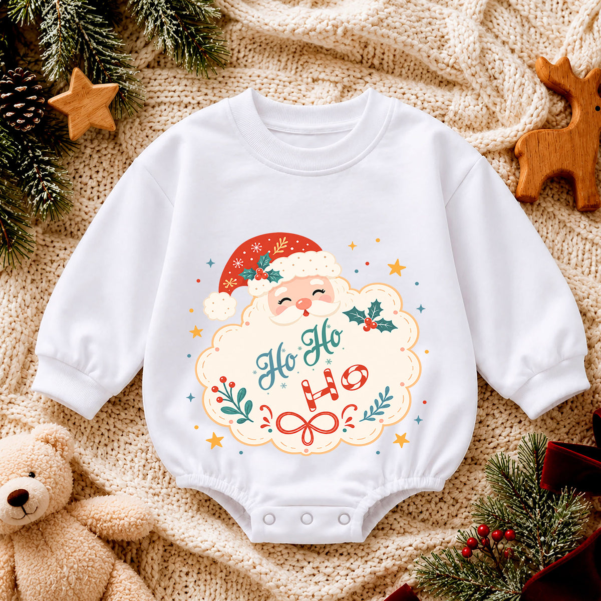 Sorry Santa I Drank the Milk Baby Romper, Cookies Milk Santa Christmas Romper, Toddler Holiday Outfit, Funny Xmas Gift — product view 4