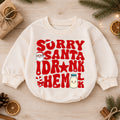 Sorry Santa I Drank the Milk Baby Romper, Retro Christmas Romper, Milk Bottle Holiday Outfit, Funny Toddler Xmas Gift — product view 1