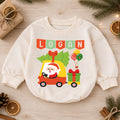 Personalized My First Christmas Baby Romper, Custom Name and Year Outfit, 1st Christmas Keepsake, 1st Birthday Baby Gift — product view 1