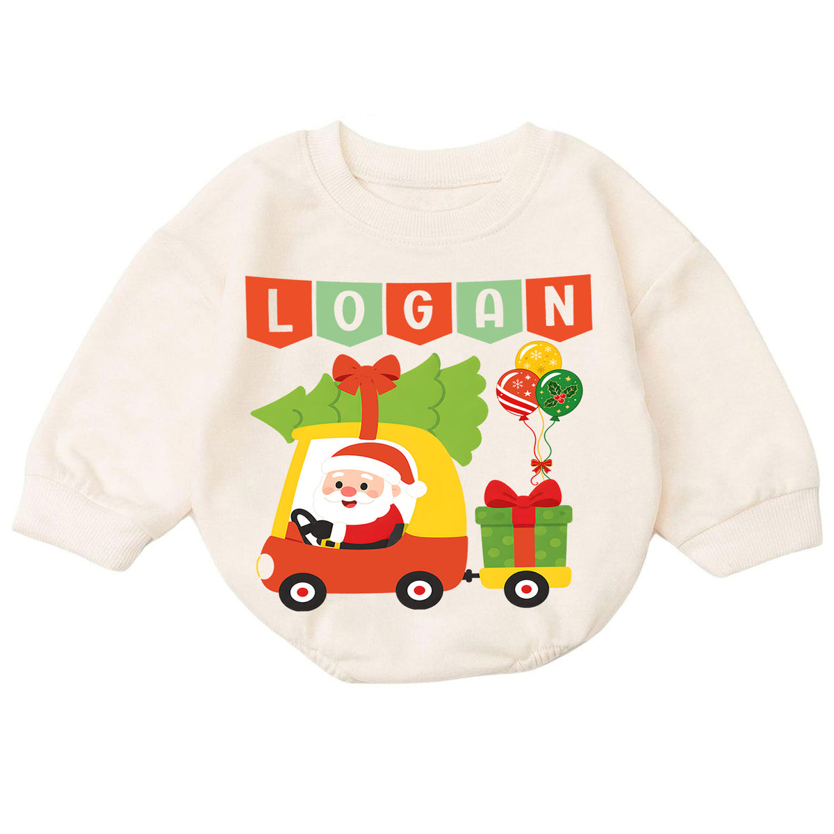 Personalized My First Christmas Baby Romper, Custom Name and Year Outfit, 1st Christmas Keepsake, 1st Birthday Baby Gift — product view 7