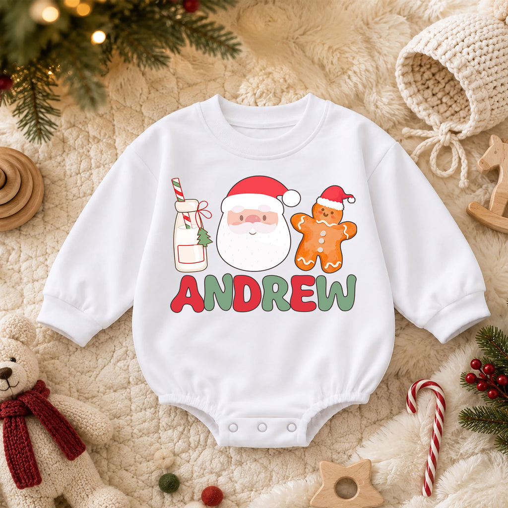 Personalized First Christmas Baby Romper, Custom Name 2026 Christmas Tree Outfit, My 1st Christmas Keepsake Gift for Baby — product view 3