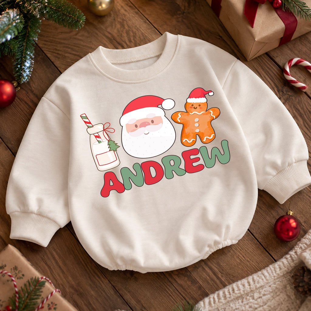 Personalized First Christmas Baby Romper, Custom Name 2026 Christmas Tree Outfit, My 1st Christmas Keepsake Gift for Baby — product view 5