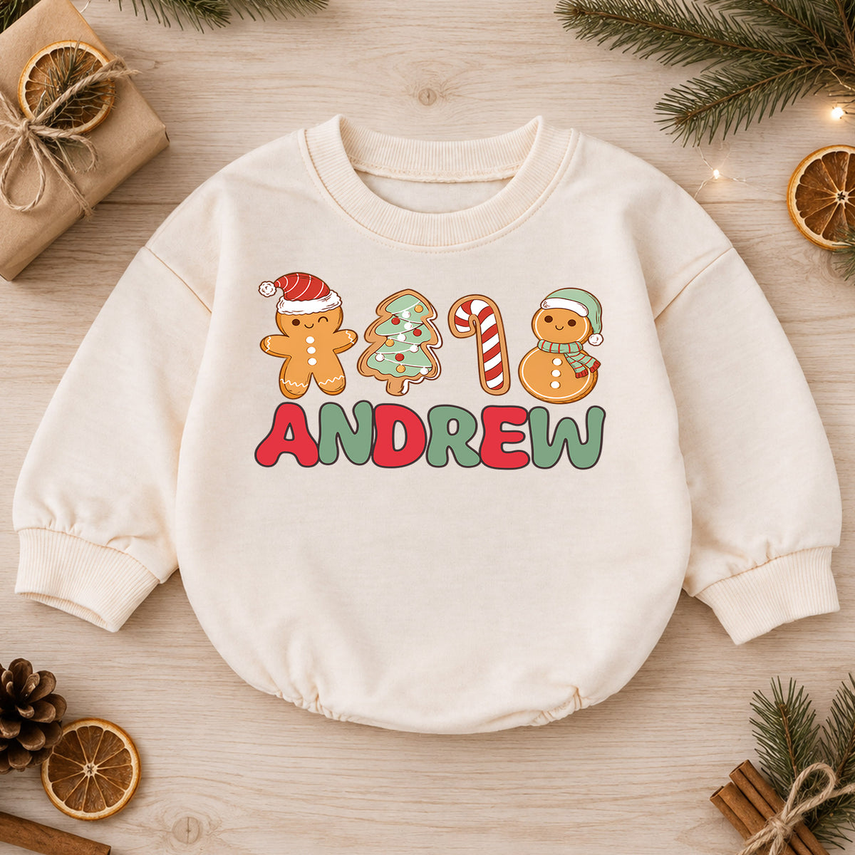 2026 First Christmas Baby Romper, Custom Name Snowman Holiday Outfit, Personalized My 1st Christmas Keepsake Gift for Baby — product view 1
