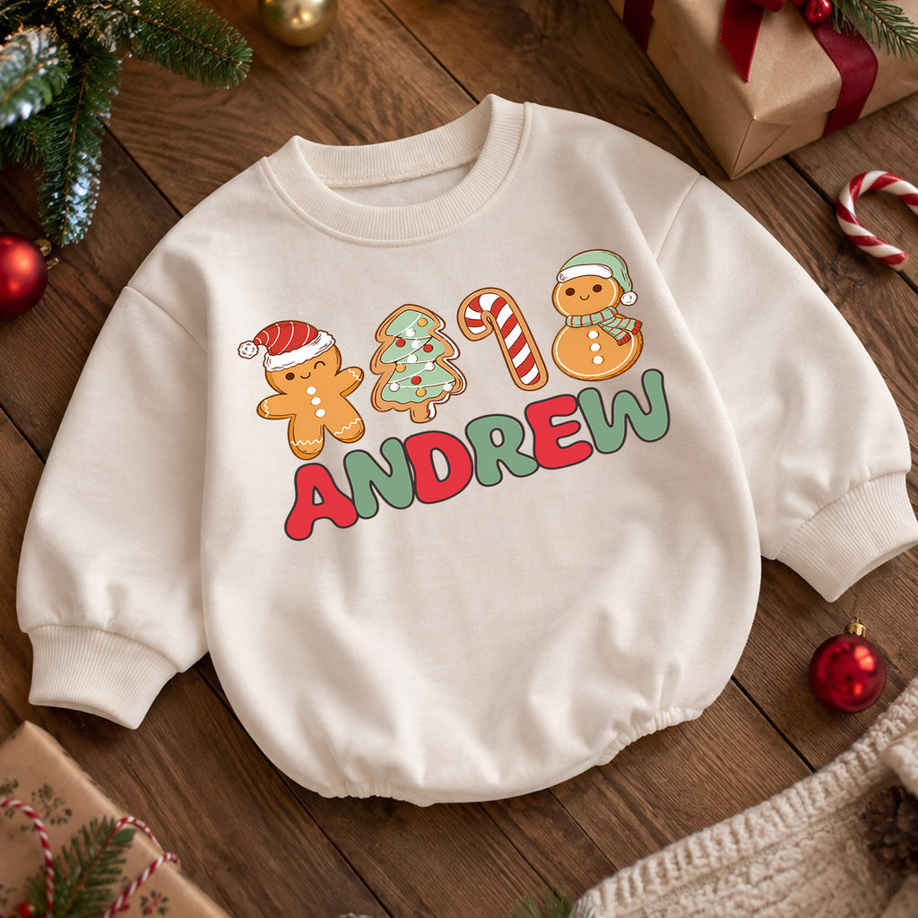 2026 First Christmas Baby Romper, Custom Name Snowman Holiday Outfit, Personalized My 1st Christmas Keepsake Gift for Baby — product view 5