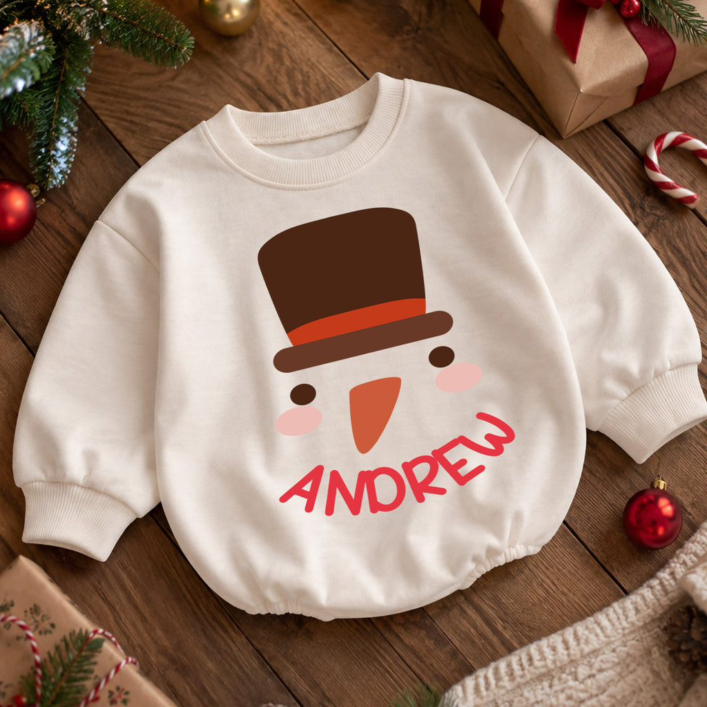 Personalized Reindeer First Christmas Romper, Custom Name Baby Holiday Outfit, My 1st Christmas Keepsake Gift for Baby & Baby — product view 5