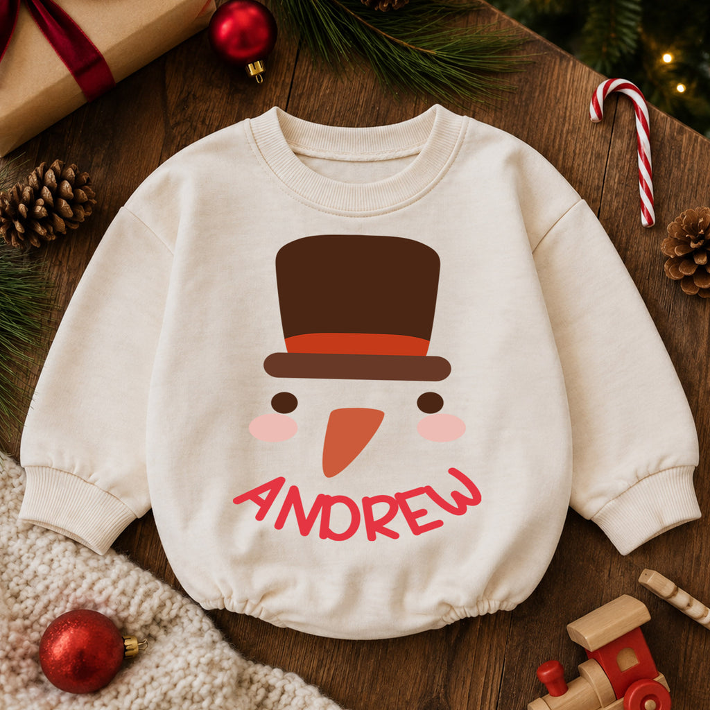 Personalized Reindeer First Christmas Romper, Custom Name Baby Holiday Outfit, My 1st Christmas Keepsake Gift for Baby & Baby — product view 6