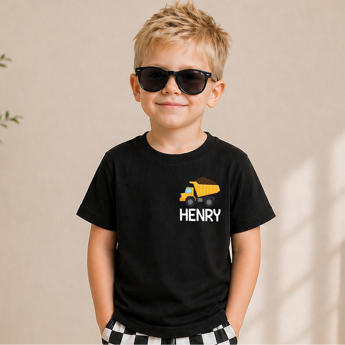Personalized Two and Digging It 2nd Birthday Shirt for Boys — product view 5