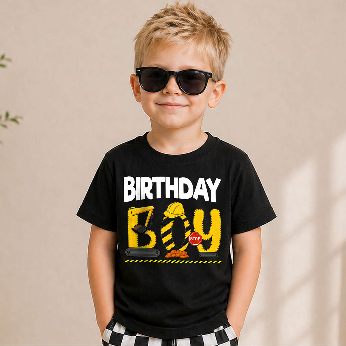 Custom Name I'm 2 and Digging It 2nd Birthday Shirt for Boys — product view 5