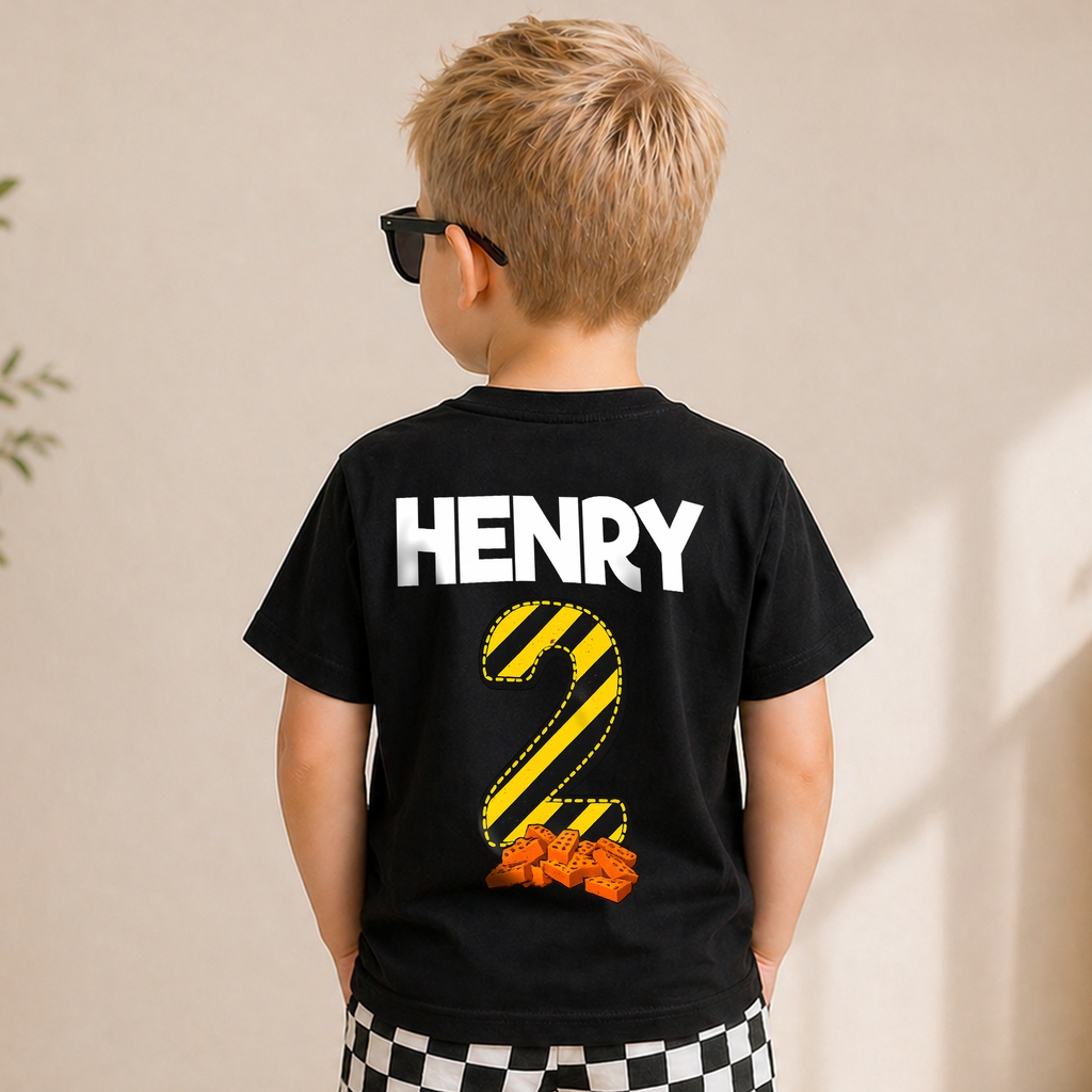 Custom Name I'm 2 and Digging It 2nd Birthday Shirt for Boys — product view 6