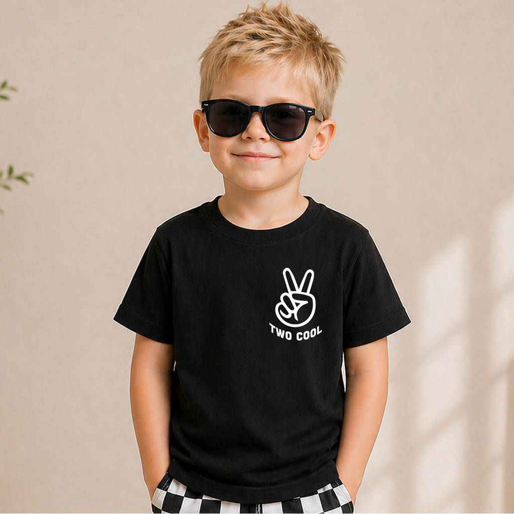 Personalized TWO COOL 2nd Birthday Shirt for Boys, Custom Name — product view 5