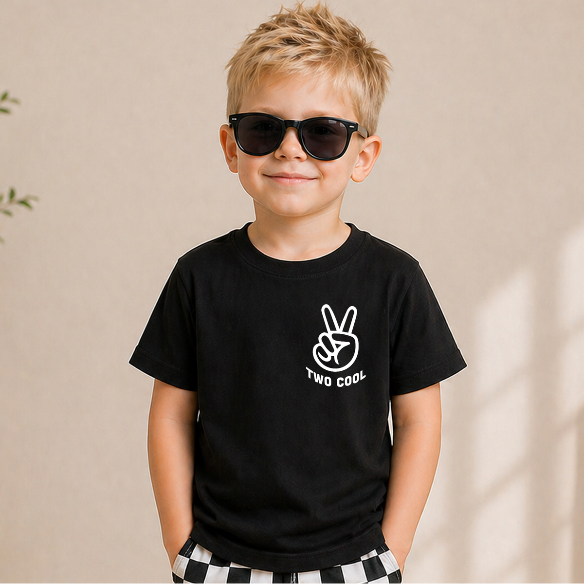 Personalized TWO COOL 2nd Birthday Shirt for Boys, Custom Name — product view 5