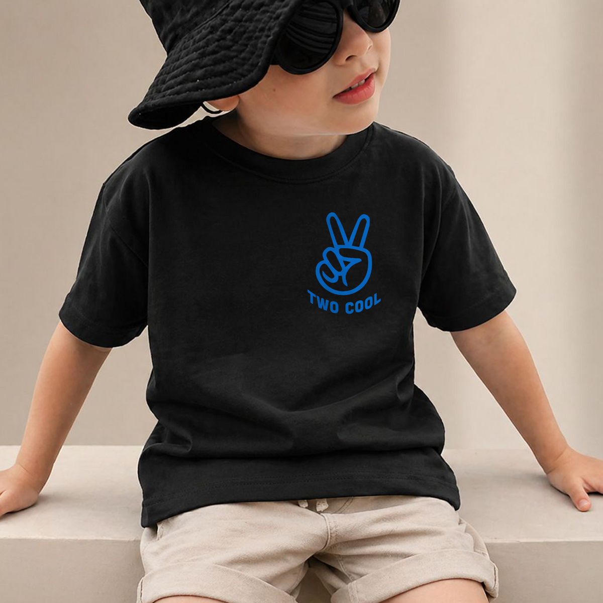Custom TWO COOL 2nd Birthday Shirt for Boys, Cool Kid — product view 2