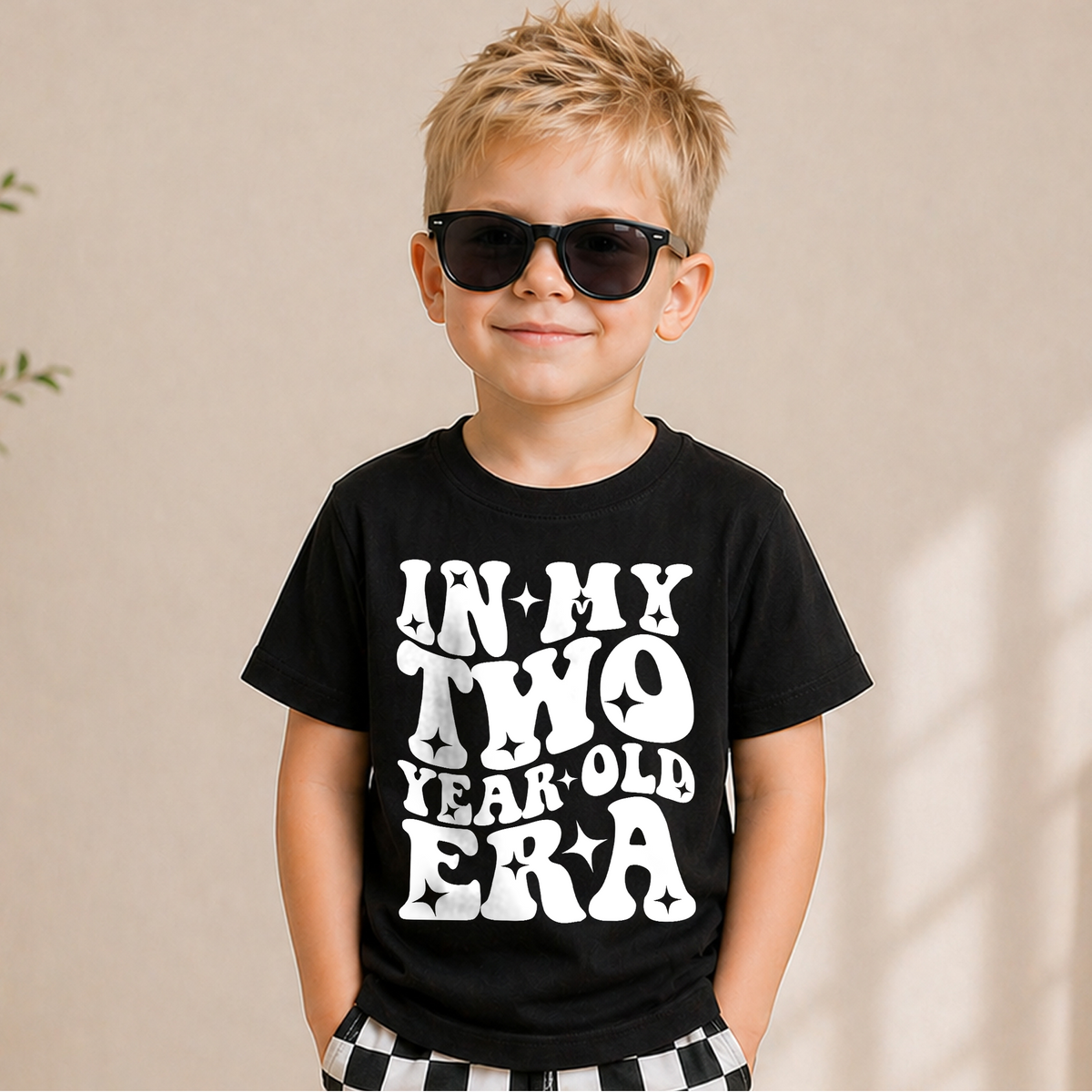 Boys Custom In My Two Year Old Era 2nd Birthday Shirt — product view 5