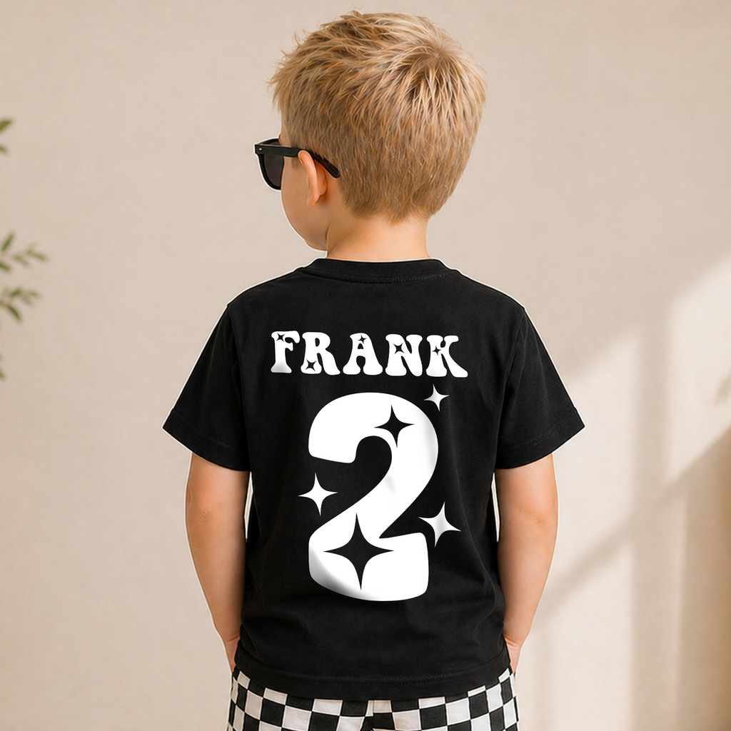 Boys Custom In My Two Year Old Era 2nd Birthday Shirt — product view 6