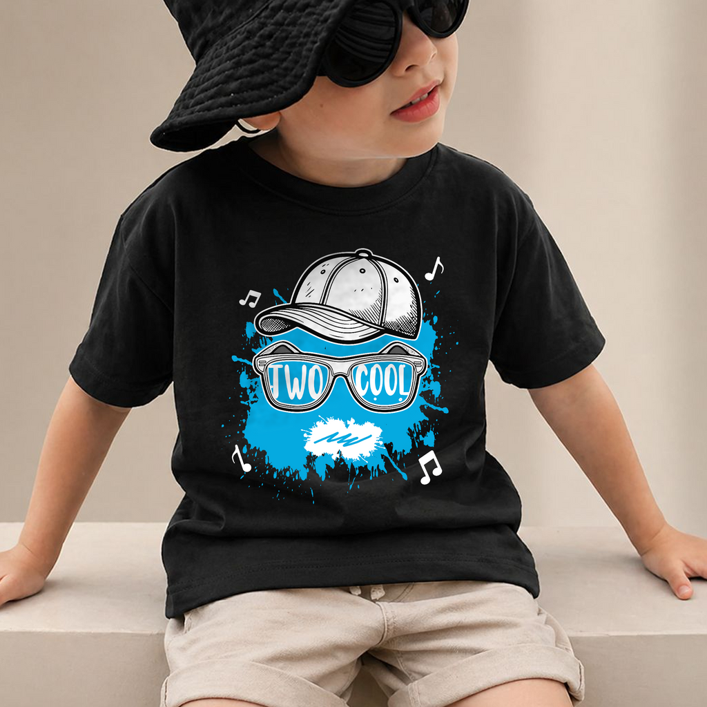 Toddler Personalized TWO COOL 2nd Birthday Shirt for Boys — product view 2