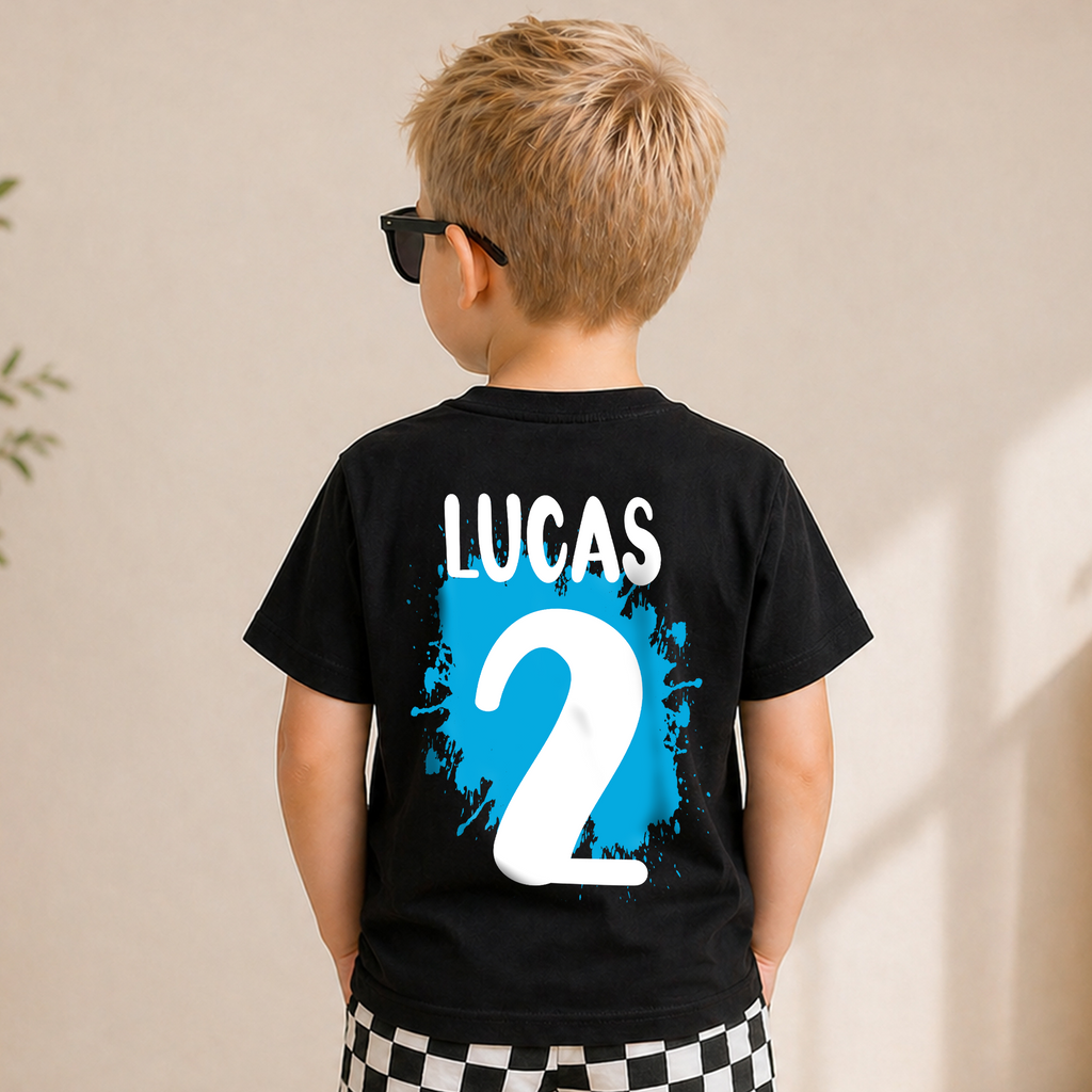 Toddler Personalized TWO COOL 2nd Birthday Shirt for Boys — product view 6