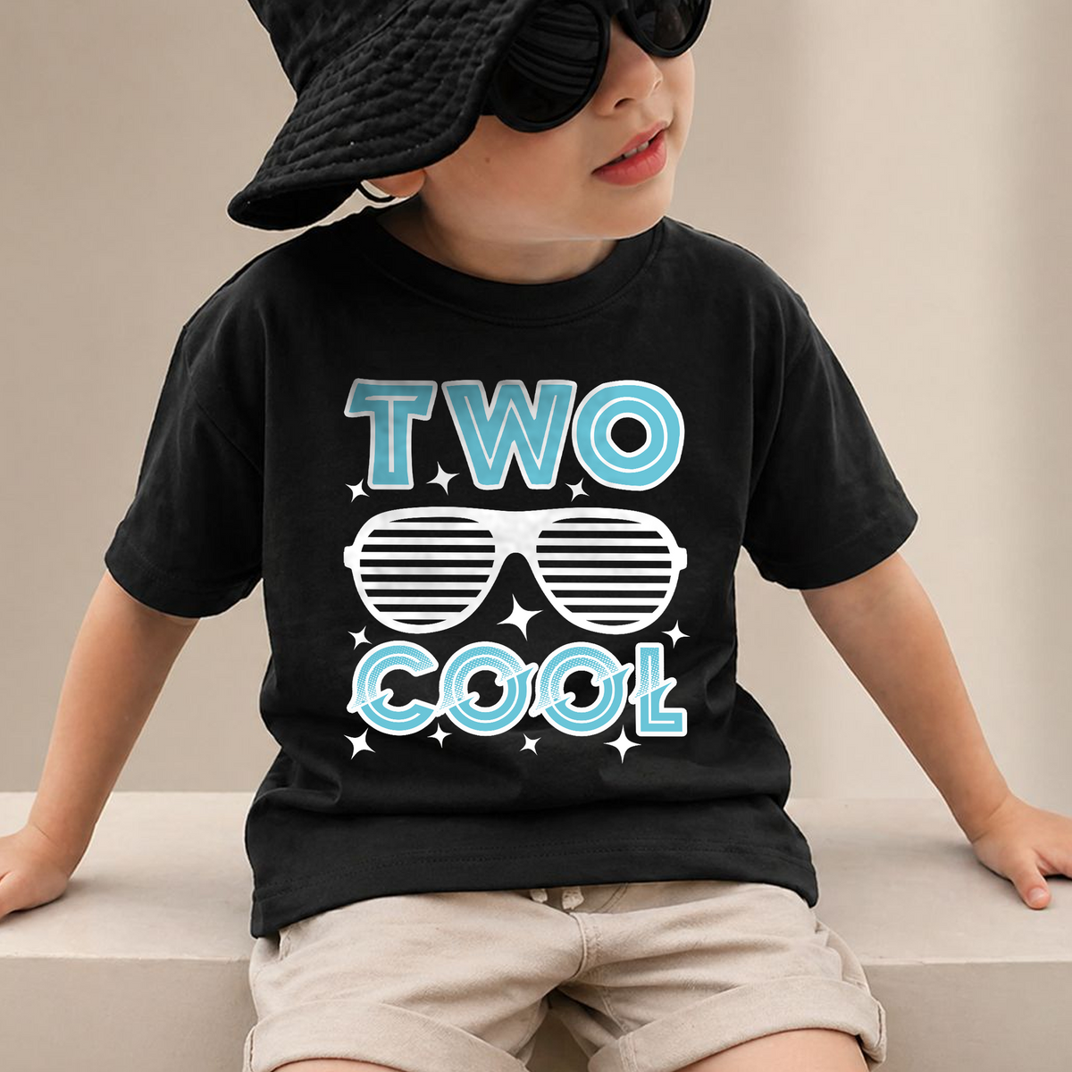Boys Personalized TWO COOL 2nd Birthday Shirt for Boys — product view 2