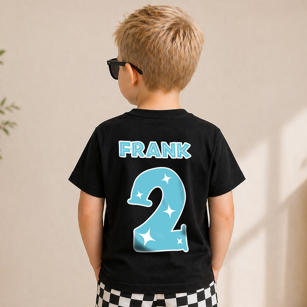 Boys Personalized TWO COOL 2nd Birthday Shirt for Boys — product view 6