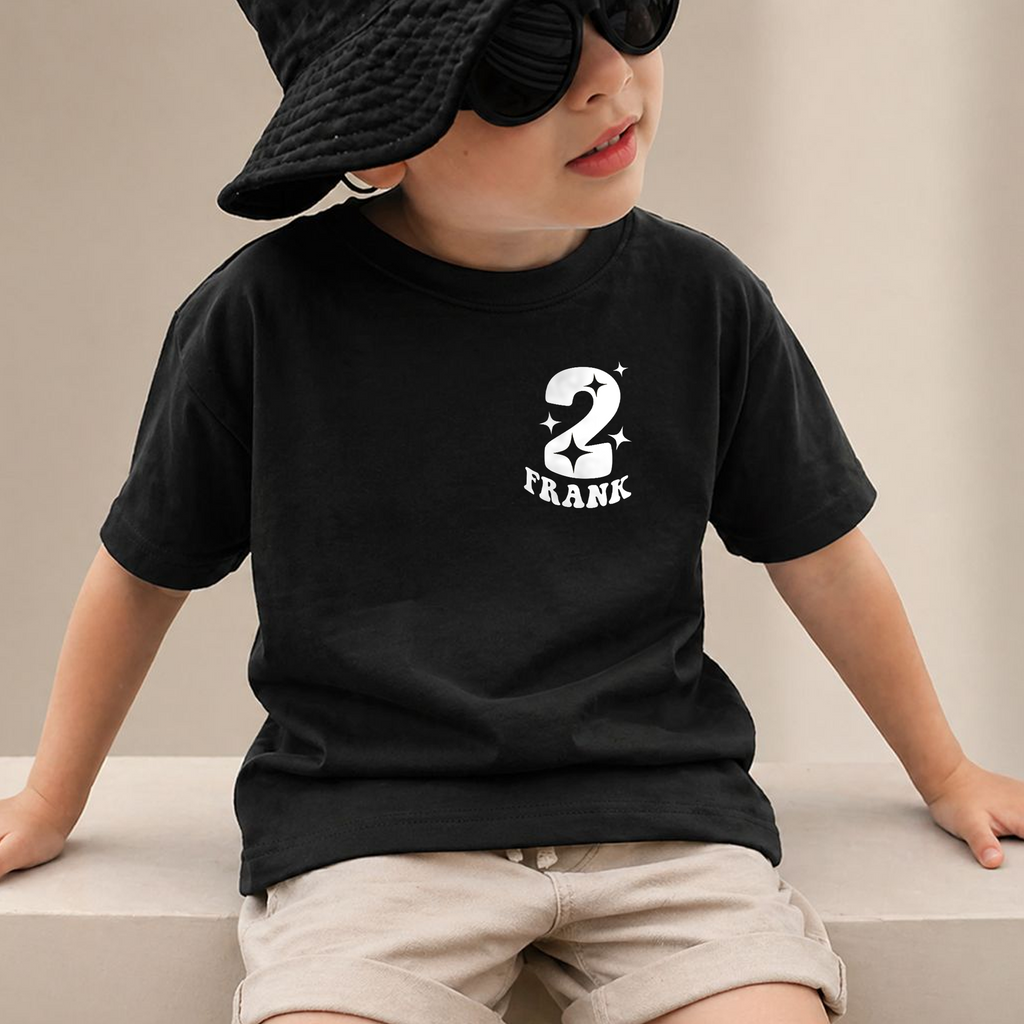 Personalized Cool Kid 2nd Birthday Shirt Boy, Custom Name — product view 2