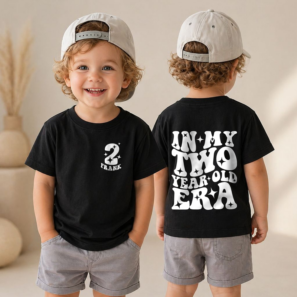 Personalized Cool Kid 2nd Birthday Shirt Boy, Custom Name — product view 4