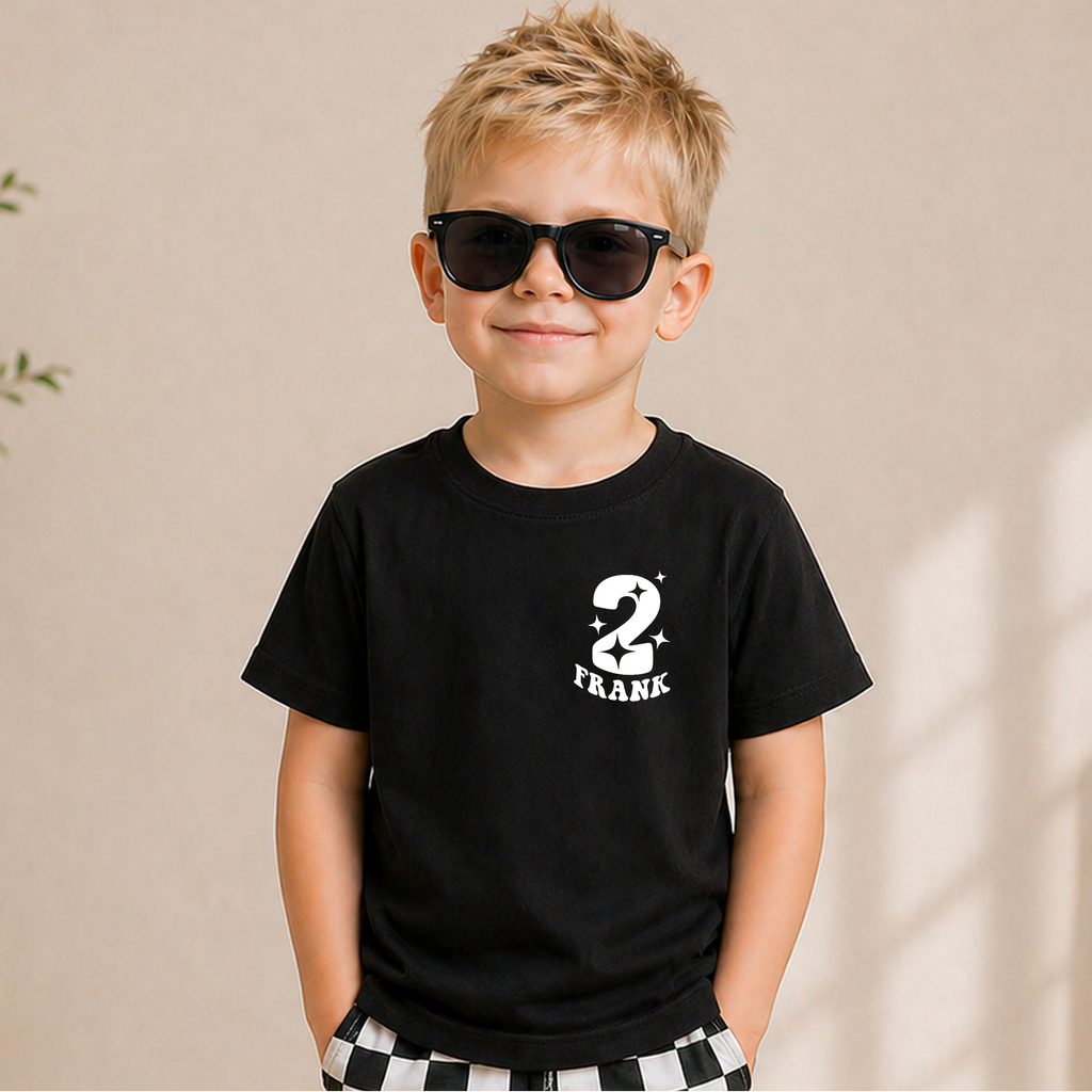Personalized Cool Kid 2nd Birthday Shirt Boy, Custom Name — product view 5
