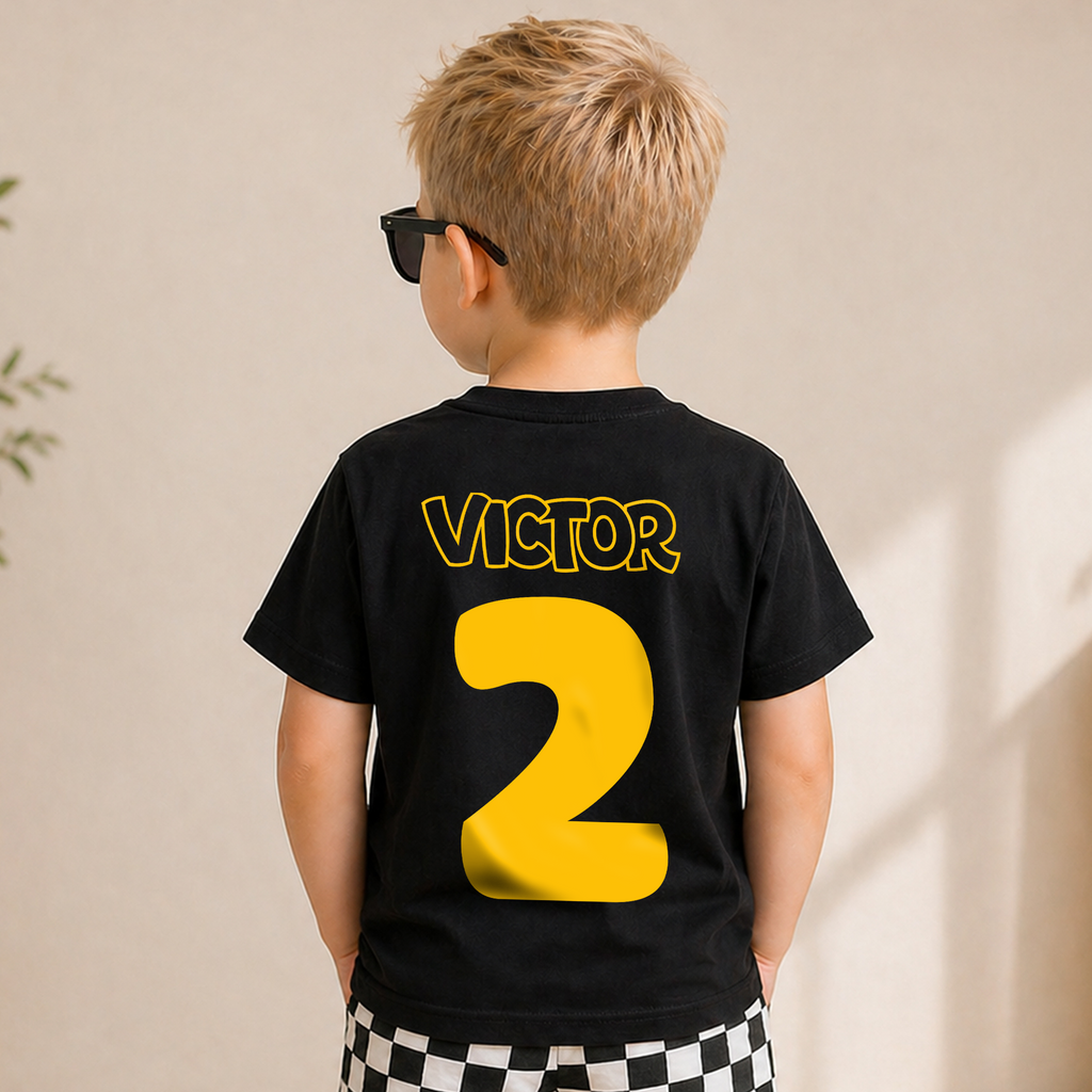 Toddler Personalized I'm 2 and Digging It 2nd Birthday Shirt — product view 6