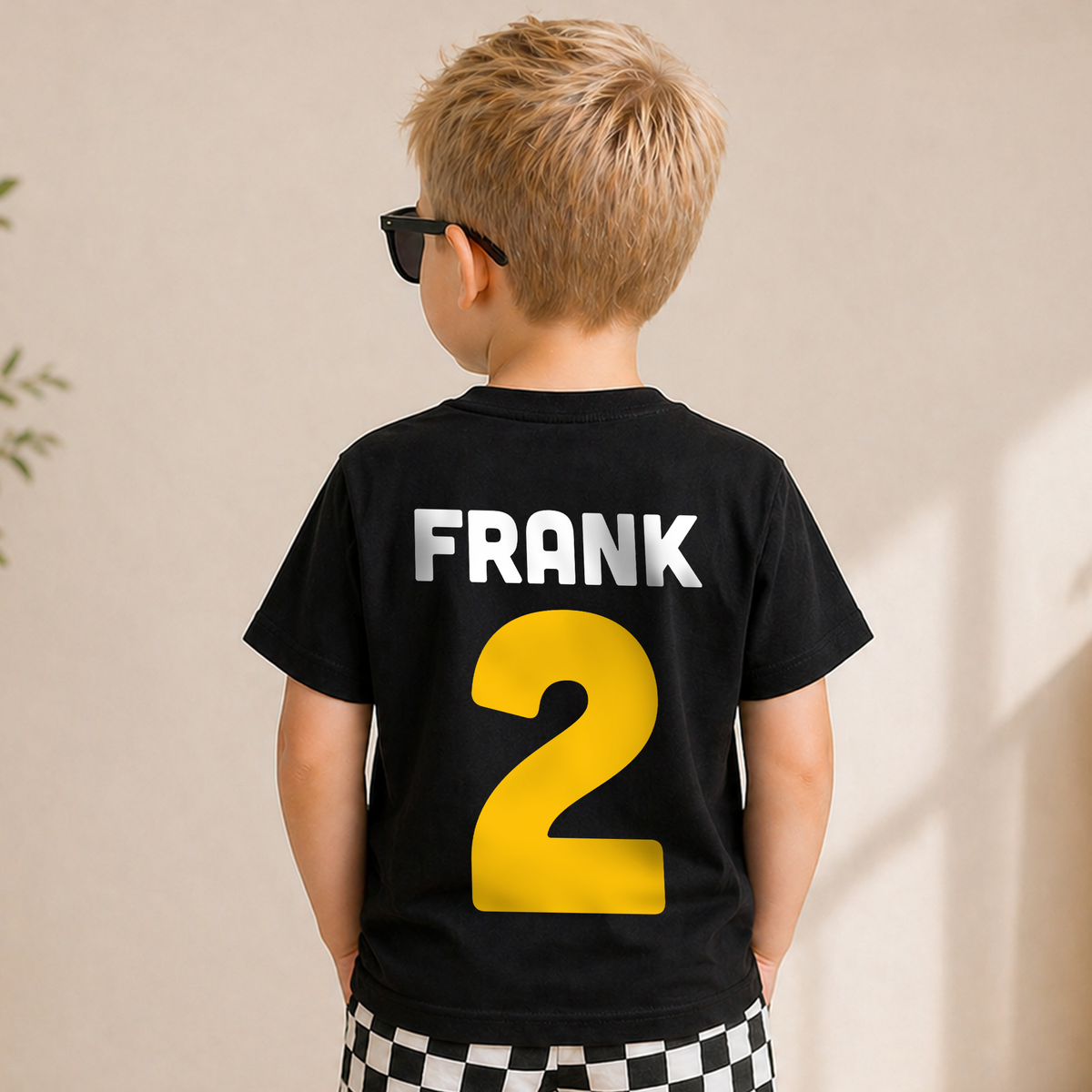 Custom Name Construction 2nd Birthday Shirt Boy, Digging It — product view 6