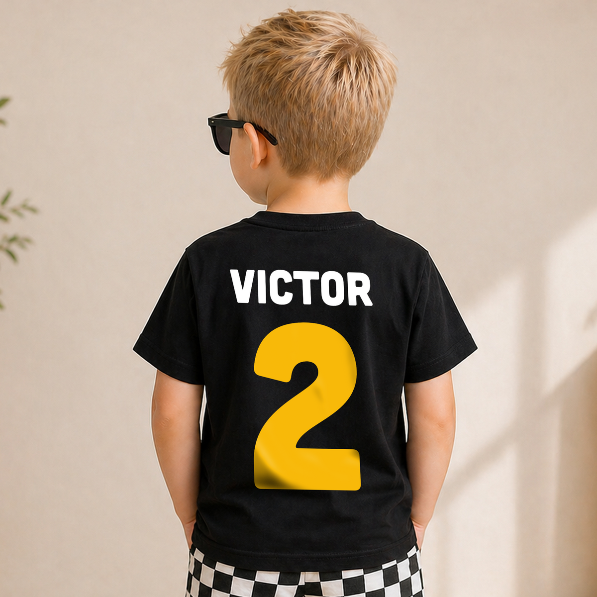 Toddler Personalized Construction 2nd Birthday Shirt Boy, Digging It — product view 6