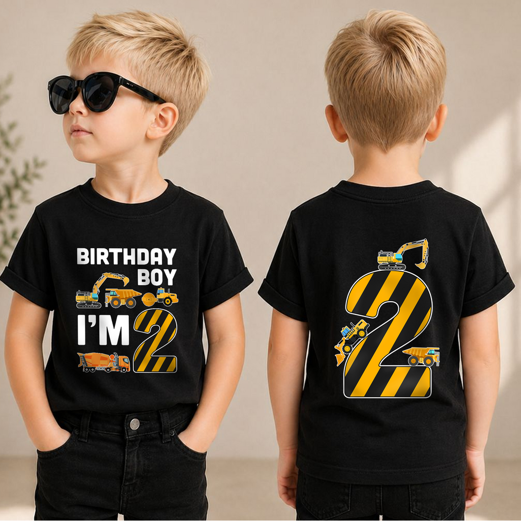 Personalized I'm 2 and Digging It Birthday Shirt for Boys — product view 1