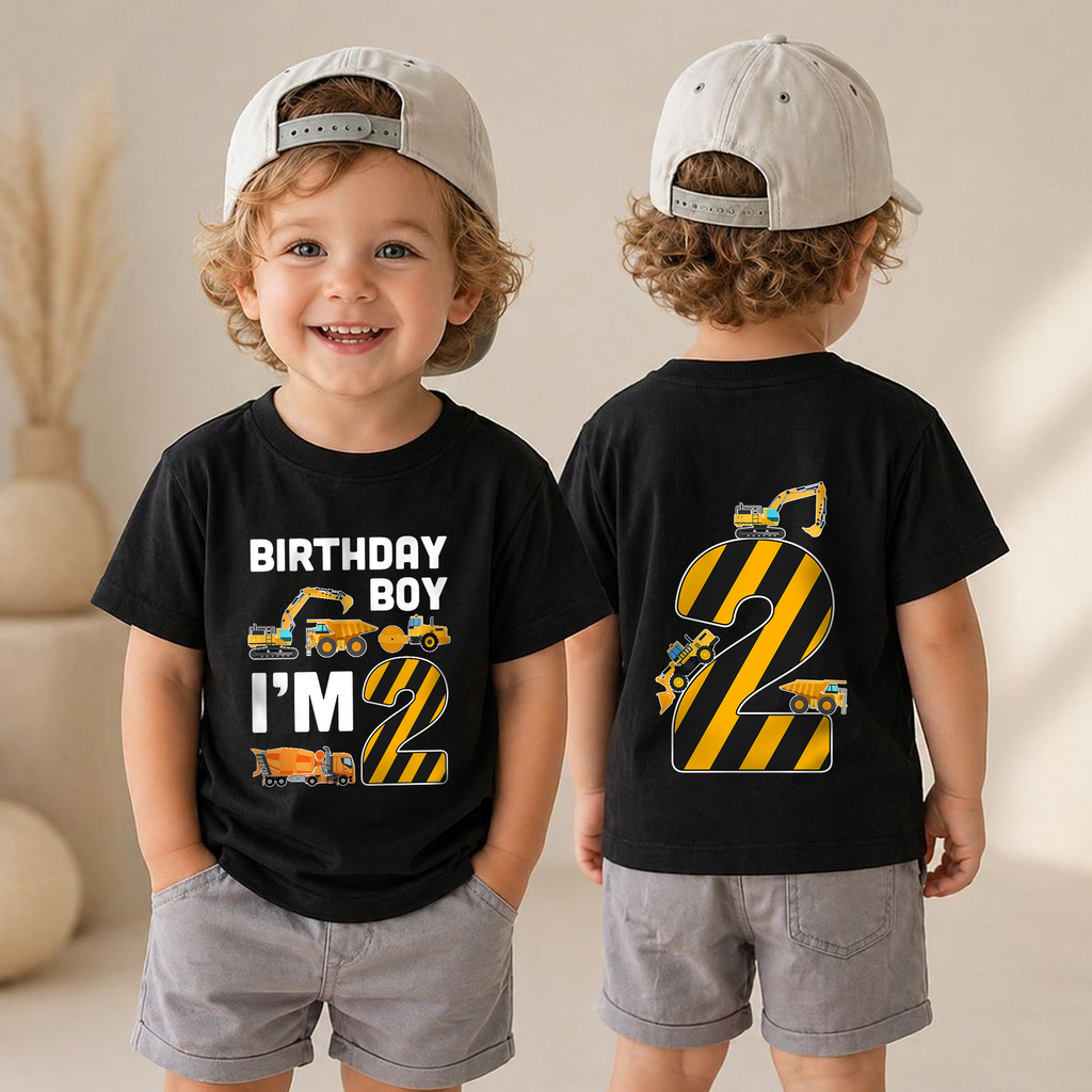 Personalized I'm 2 and Digging It Birthday Shirt for Boys — product view 4