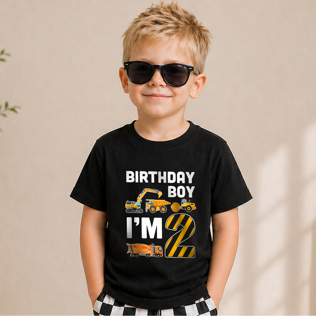 Personalized I'm 2 and Digging It Birthday Shirt for Boys — product view 5