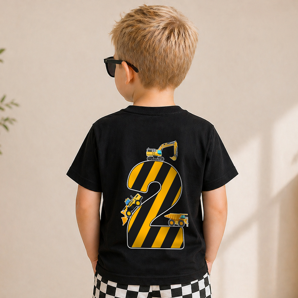 Personalized I'm 2 and Digging It Birthday Shirt for Boys — product view 6