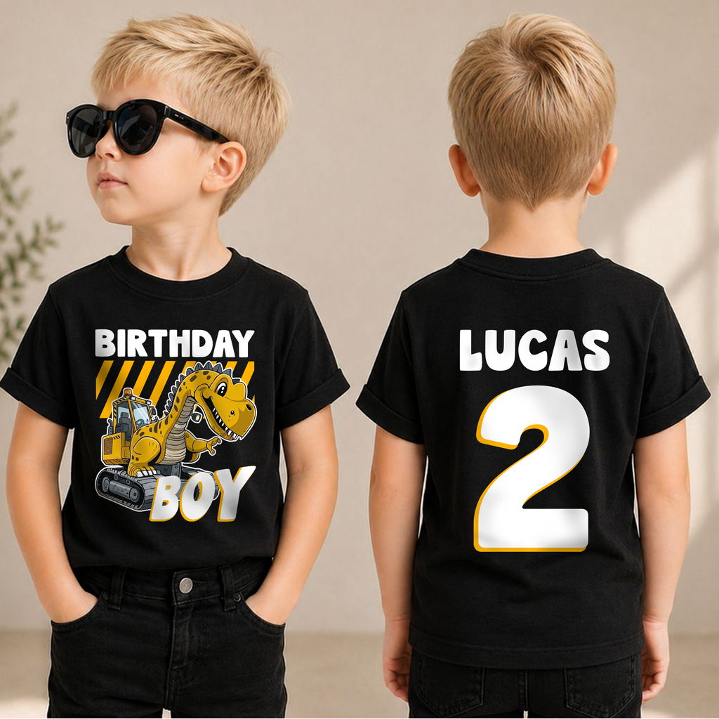 Custom Name I'm 2 and Digging It Birthday Shirt for Boys — product view 1
