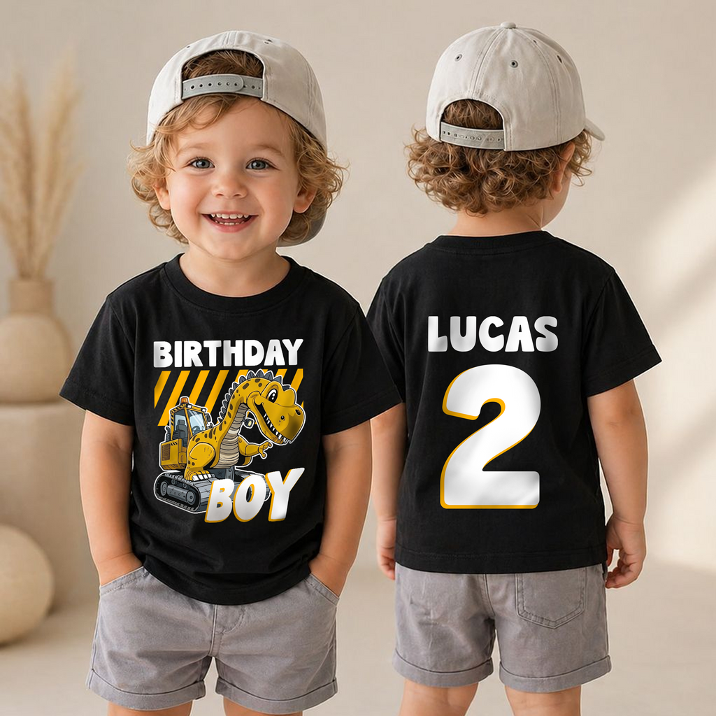 Custom Name I'm 2 and Digging It Birthday Shirt for Boys — product view 4