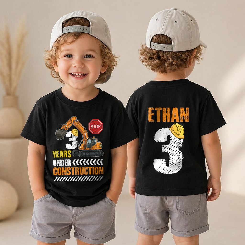 Boys Custom I'm 2 and Digging It Birthday Shirt for Boys — product view 4