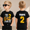 Toddler Personalized I'm 2 and Digging It Birthday Shirt for Boys — product view 1