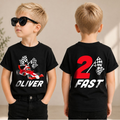 Personalized 2 Fast 2nd Birthday Shirt for Boys, Custom Name — product view 1