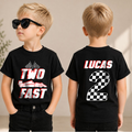 Toddler Personalized TWO FAST 2nd Birthday Shirt for Boys — product view 1
