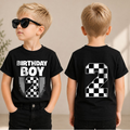 Personalized Racing 2nd Birthday Shirt Boy, TWO FAST — product view 1