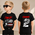 Boys Custom Racing 2nd Birthday Shirt Boy, Two Fast — product view 1
