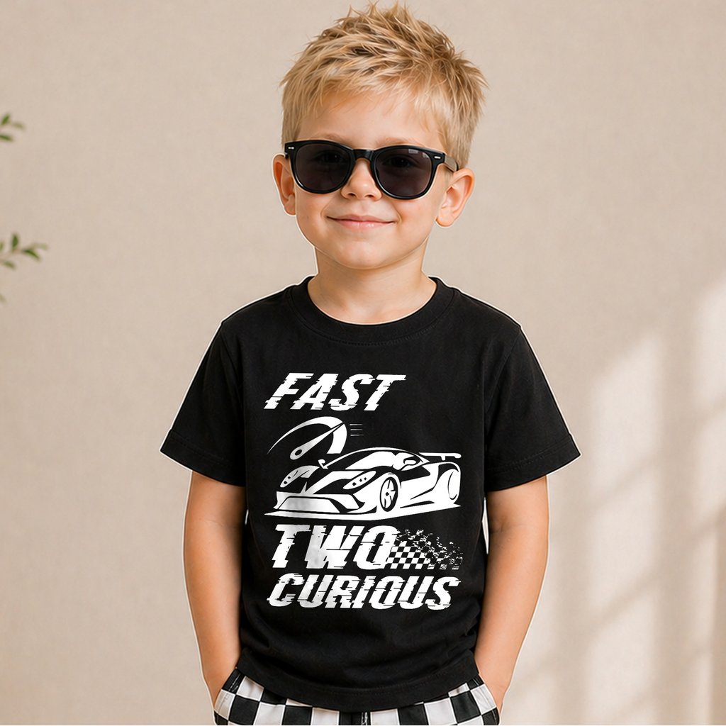 Toddler Personalized Racing 2nd Birthday Shirt Boy — product view 5
