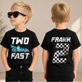 Custom TWO FAST Birthday Shirt for Boys, Racing — product view 1