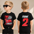 Boys Custom Two Fast 2 Curious Birthday Shirt for Boys — product view 1